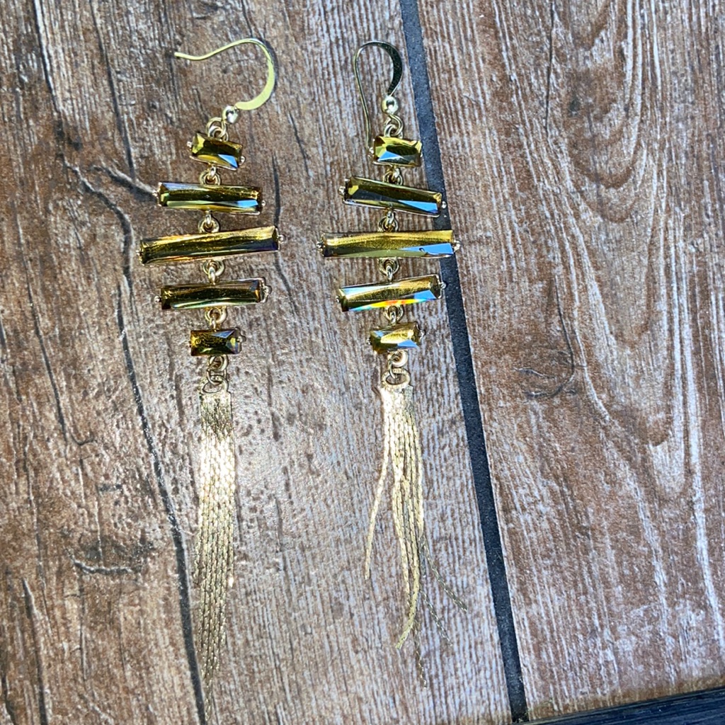 Gold Jeweled Earrings